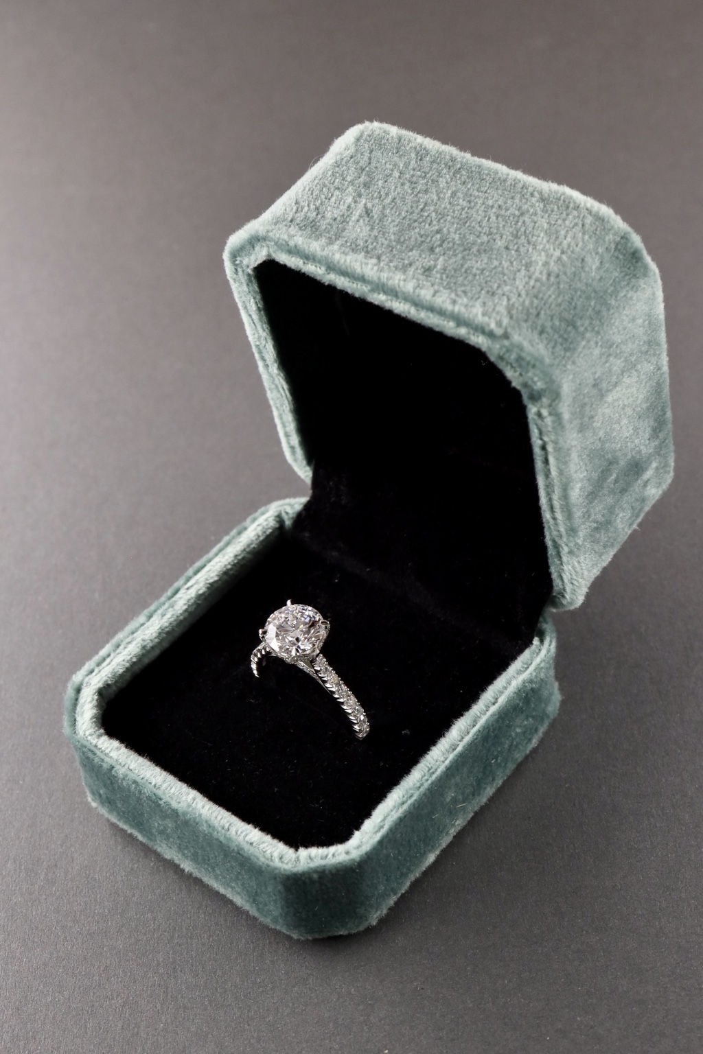 Ring in velvet box
